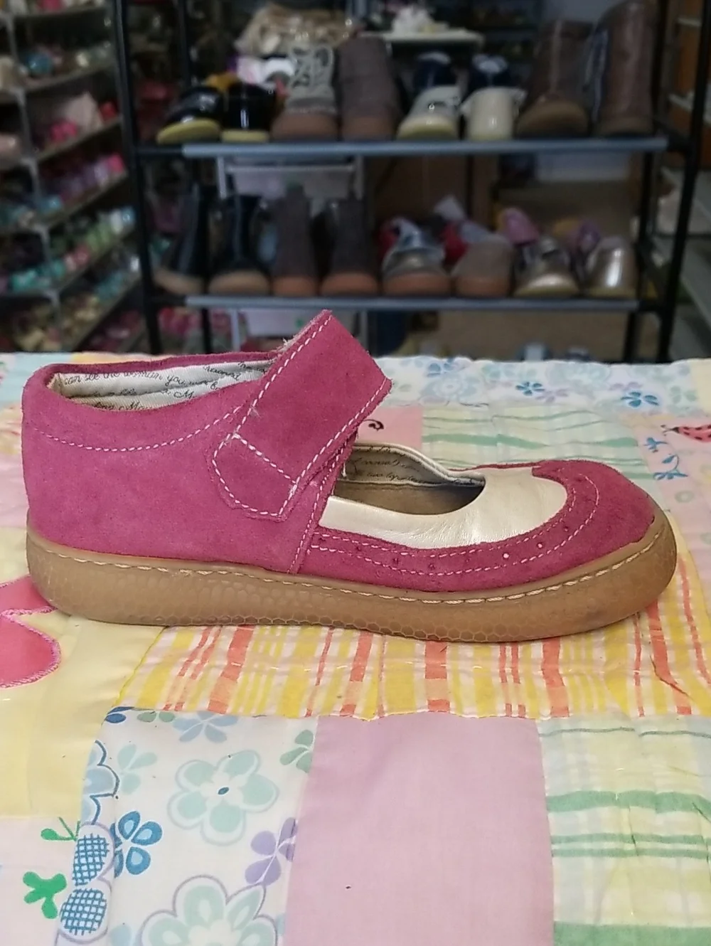 Livie & Luca Suede Mary Jane Shoes with Cream Accents Size 13 Tootles